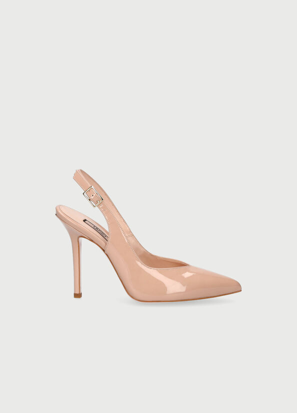 Liu Jo Patent Leather Women's High Heels Beige | LVO-243796