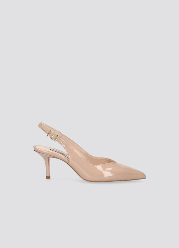 Liu Jo Patent Slingback Women's High Heels Beige | PAW-764109