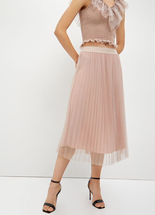 Liu Jo Pleated Tulle Women's Skirts Pink | YMR-687251