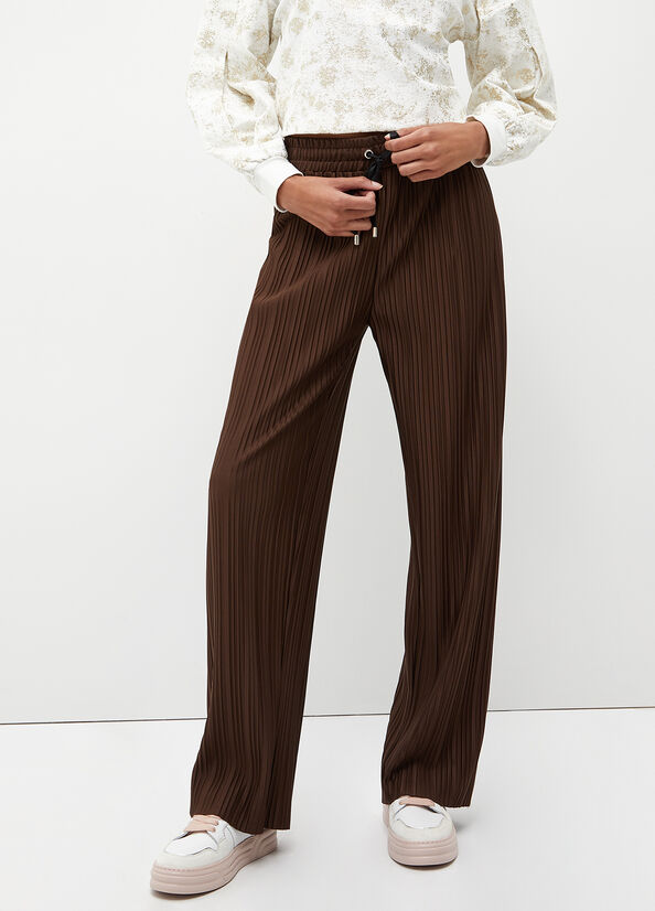 Liu Jo Pleated Women's Pants Dark Brown | QPB-391604