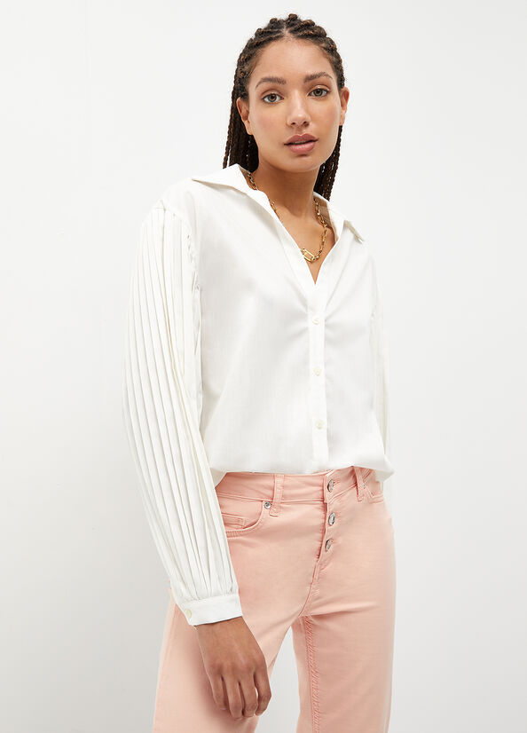 Liu Jo Poplin Women's Shirts White | KEY-370154