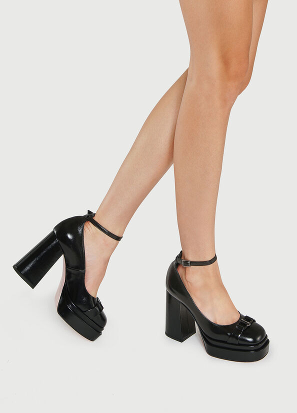 Liu Jo Pumps With Wide Women's High Heels Black | ADV-315042