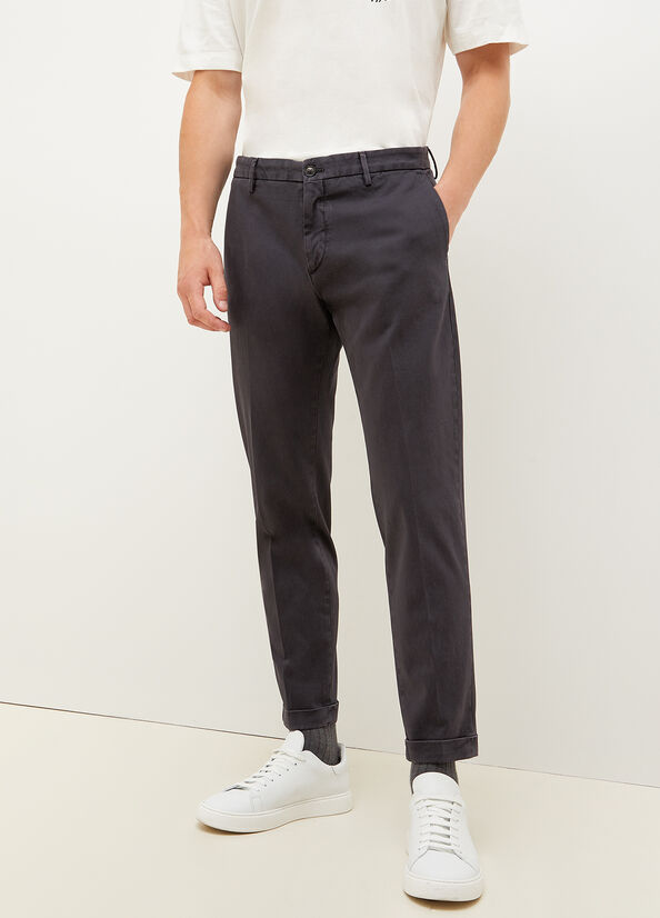 Liu Jo Regular Fit Chinos Men's Pants Dark Grey | RAZ-819572