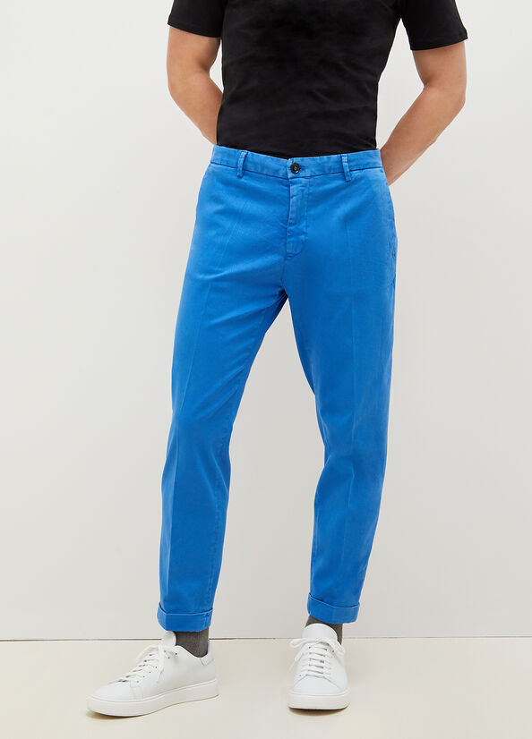 Liu Jo Regular Fit Chinos Men's Pants Royal Blue | QSN-254063