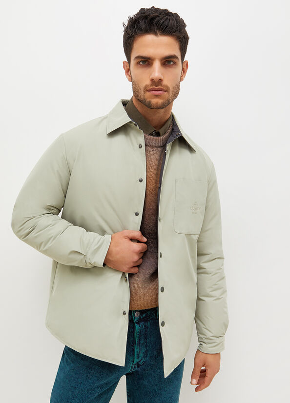 Liu Jo Reversible Over Men's Jackets Olive | HEW-416973