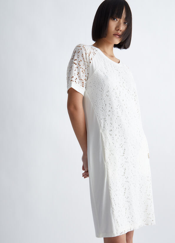 Liu Jo San Gallo Lace Women's Dress White | VKQ-275381