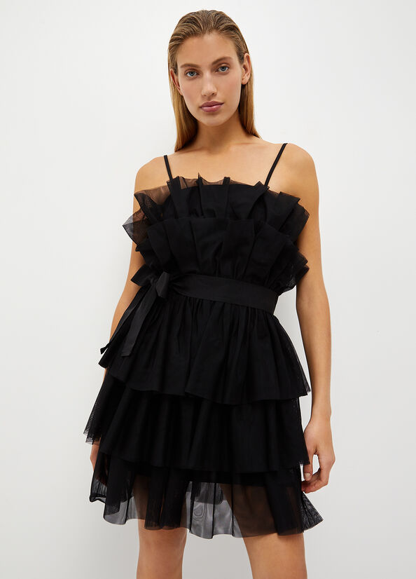 Liu Jo Short Tulle Women's Dress Black | AMS-825719