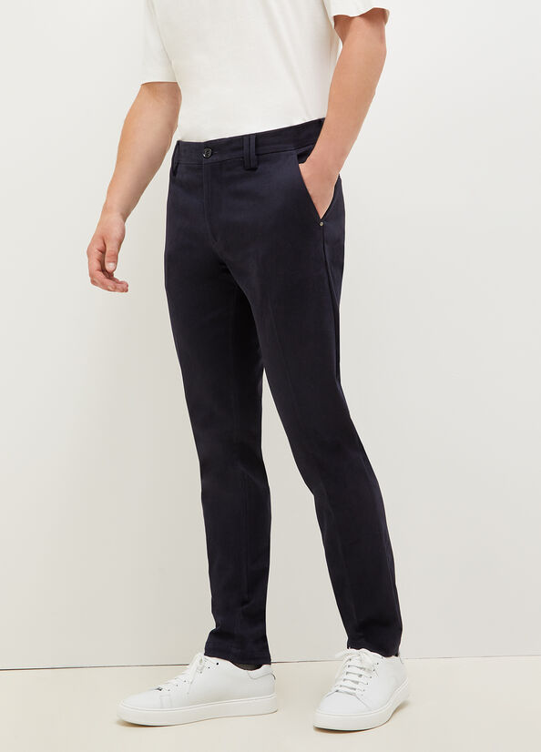 Liu Jo Slim Fit Chinos Men's Pants Dark Blue | XRO-209754