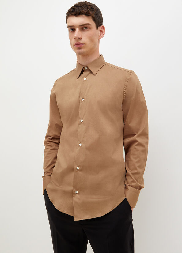 Liu Jo Slim-Fit Men's Shirts Brown | SKP-450286