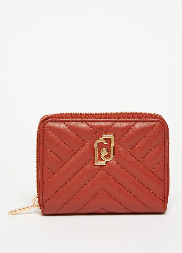 Liu Jo Small Eco-Friendly In Matelassé Women's Wallets Red | KFT-160528