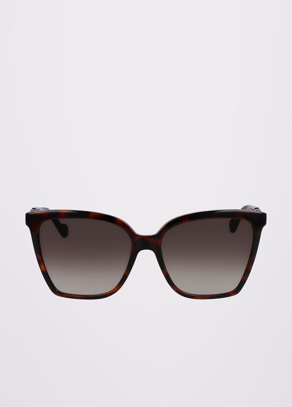 Liu Jo Squared Women's Sunglasses Brown | CYG-506928