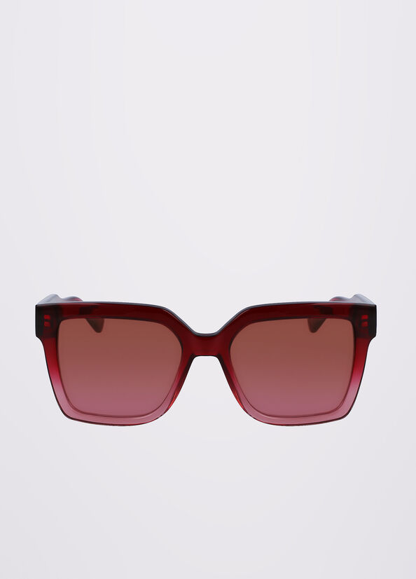 Liu Jo Squared Women's Sunglasses Burgundy | ZGF-087423