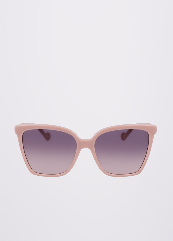 Liu Jo Squared Women's Sunglasses Coral | OVH-309518