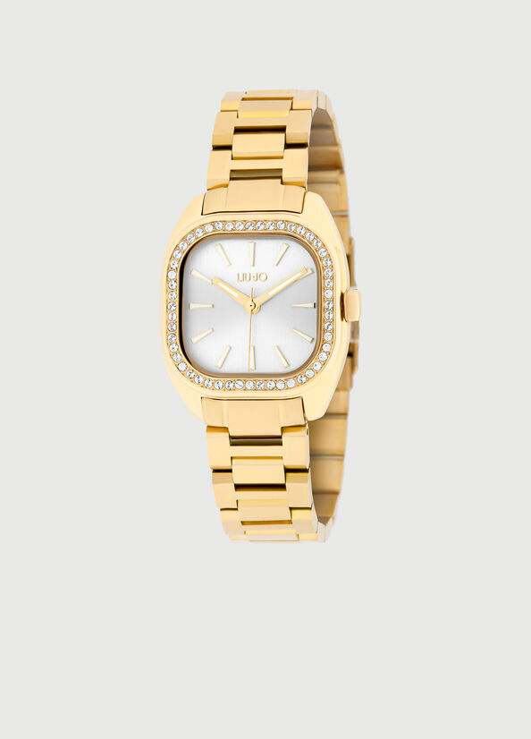 Liu Jo Steel With Diamantés Women's Watches Gold | BFP-631048