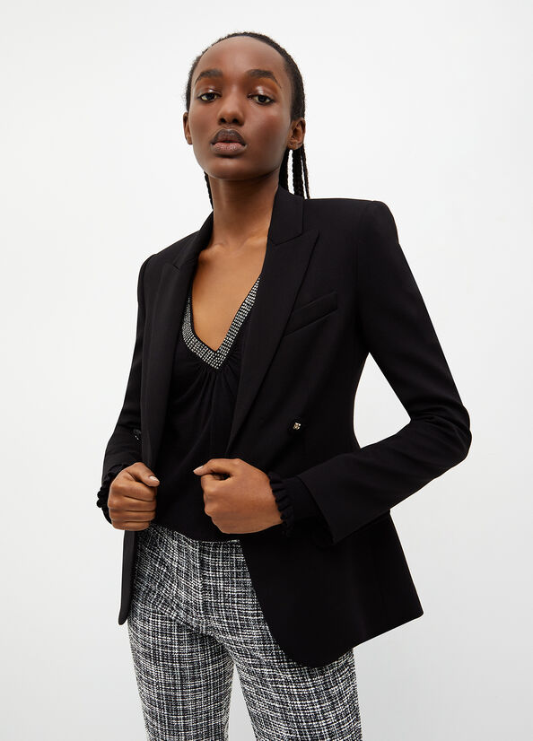 Liu Jo Stretch Blazer Women's Jackets Black | JIQ-509213