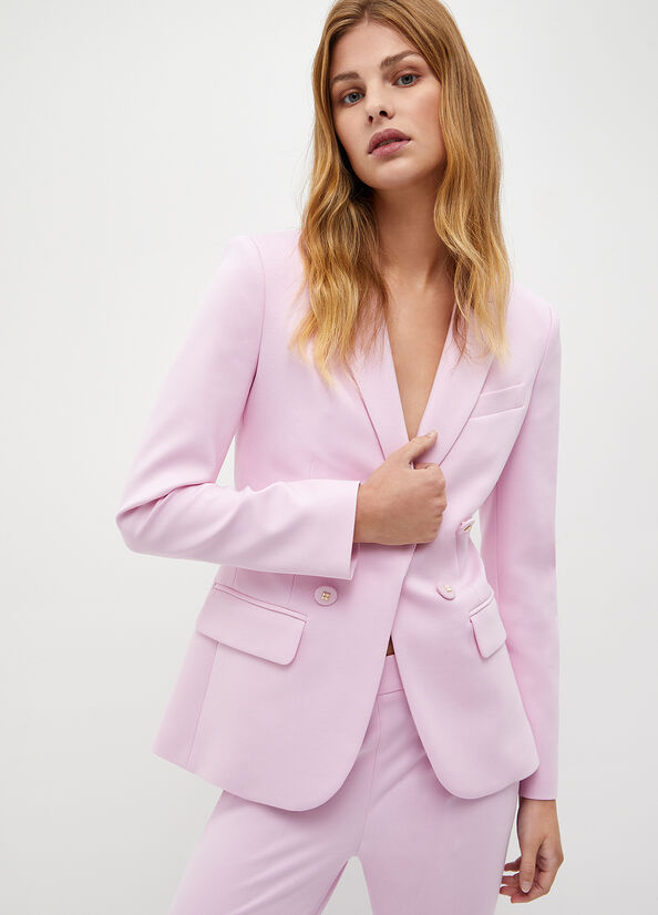 Liu Jo Stretch Blazer Women's Jackets Pink | KJD-430987