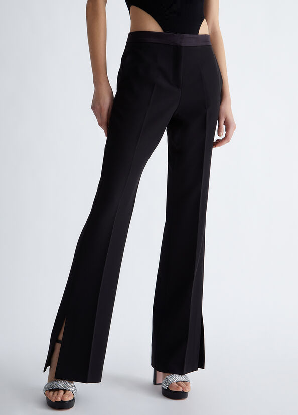 Liu Jo Stylish With Slits Women's Pants Black | ELK-385714