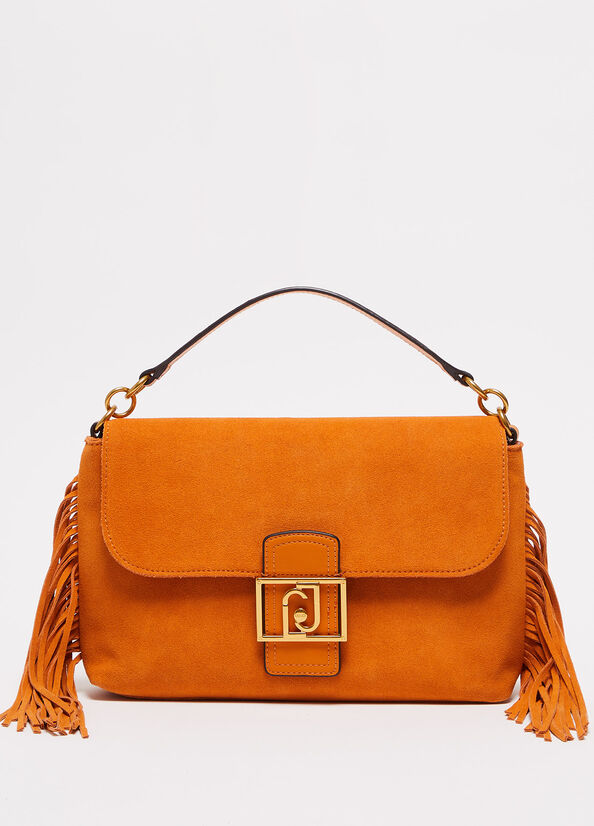 Liu Jo Suede With Fringes Women's Handbag Orange | SQG-068475