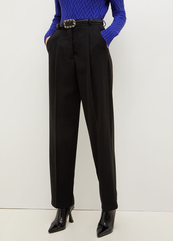 Liu Jo Twill Chinos Women's Pants Black | YZA-910584