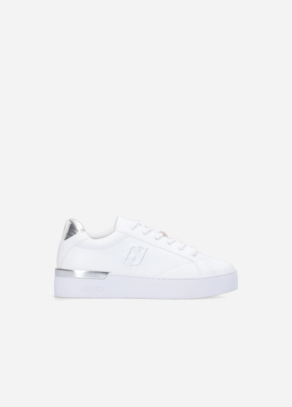 Liu Jo White With Logo Women's Sneakers White | ODX-601928