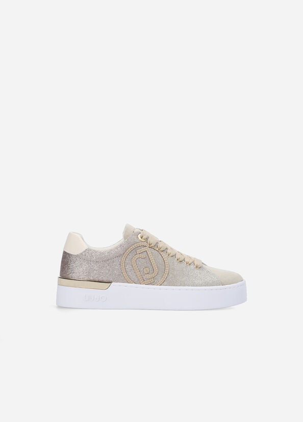 Liu Jo With All-Over Glitter Women's Sneakers Gold / Brown | OZY-813976