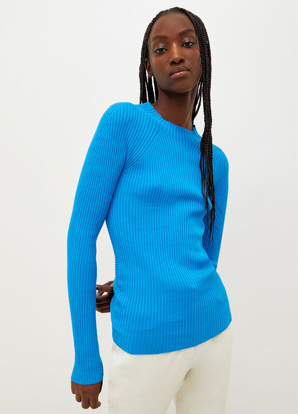 Liu Jo With Cut-Outs Women's Sweaters Deep Blue | KWU-017564