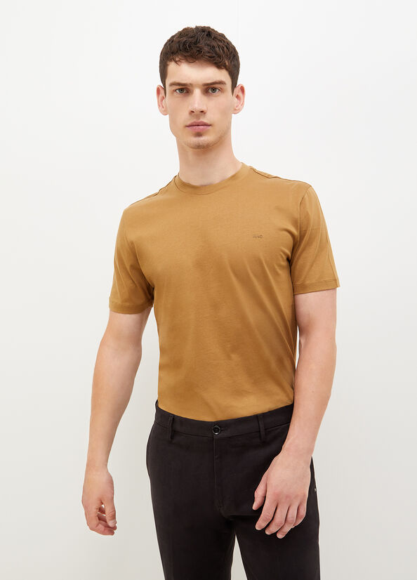 Liu Jo With Logo Men's T Shirts Brown | CIV-125934