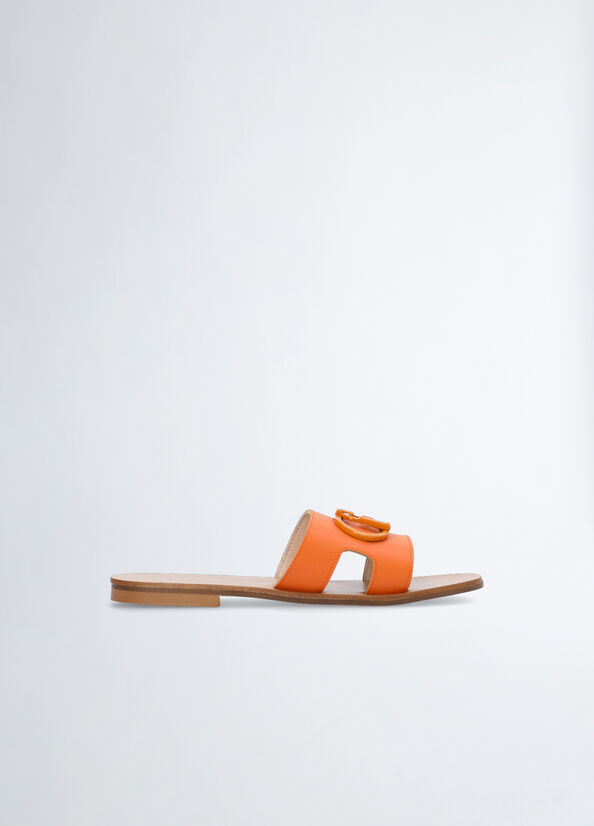 Liu Jo With Logo Women's Flat Shoes Orange | JAQ-245038