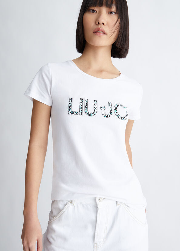 Liu Jo With Logo Women's Tops White | UIM-085639