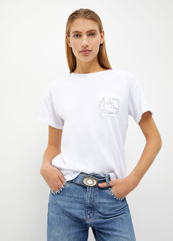 Liu Jo With Small Pocket Women's Tops White | RCO-594781